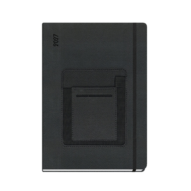DIARY 897460 PEN HOLDER PLUS BLACK ΗΜΕΡΗΣΙΟ 17x24cm