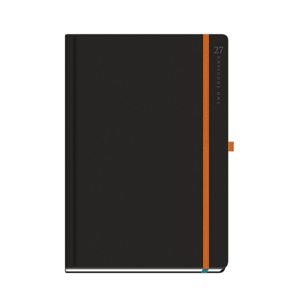 DIARY 899242 BLACK RAINBOW BLACK-ORANGE ΗΜΕΡΗΣΙΟ 17x24cm