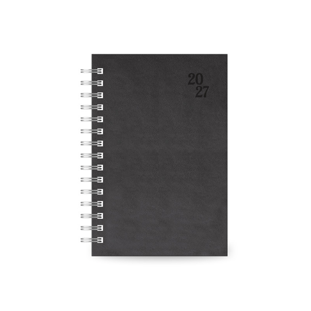 DIARY 899457 SPIRAL 230 BLACK ΗΜΕΡΗΣΙΟ 14x21cm