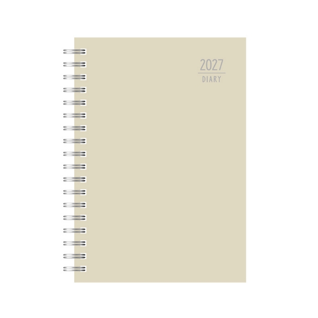 DIARY 899594 SPIRAL 220 BEIGE ΗΜΕΡΗΣΙΟ 17x24cm