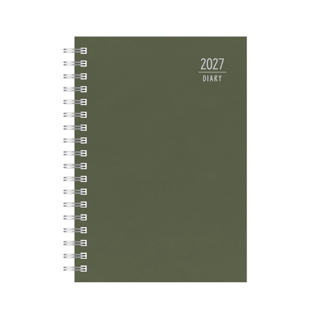 DIARY 899631 SPIRAL 220 OLIVE ΗΜΕΡΗΣΙΟ 17x24cm