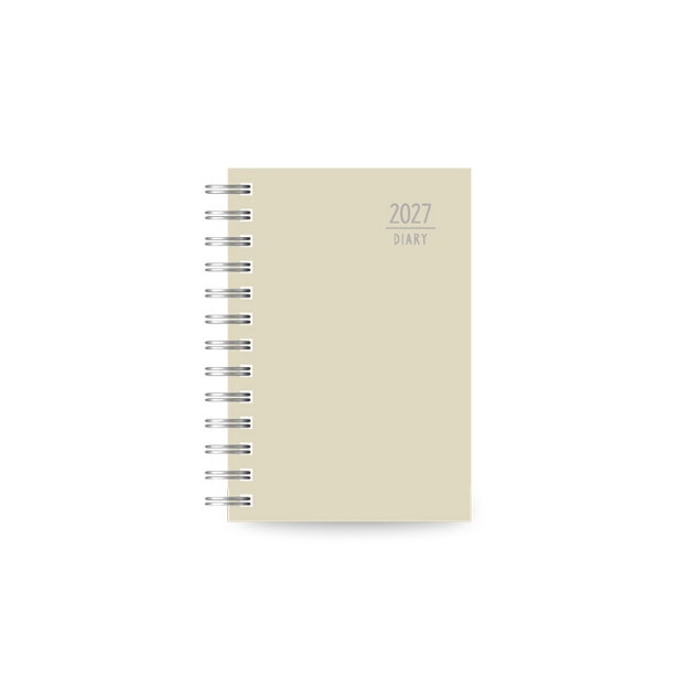 DIARY 899723 SPIRAL 220 BEIGE ΗΜΕΡΗΣΙΟ 11x16cm