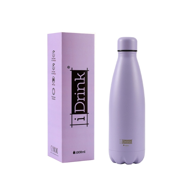 ΠΑΓΟΥΡΙ i DRINK ID1021 THERM BOTTLE 1000ml PASTEL PURPLE