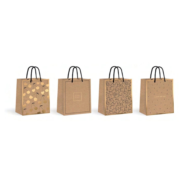 ΤΣΑΝΤΑ ΧΑΡΤΙΝΗ INTERDRUK  KRAFT GOLD   MINI 304179 18X23X10cm