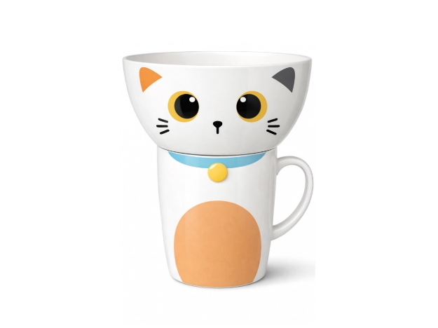 ΣΕΤ i-TOTAL XL2521E BREAKFAST SET ORANGE CAT