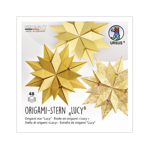 ΧΑΡΤΙ URSUS 15x15/80gr ORIGAMI STARS "LUCY" GOLD
